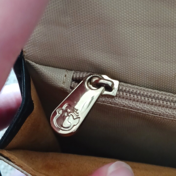 NWOT Medium Spartina 449 Mermaid  Linen & Leather Paisley Wristlet Wallet - Picture 6 of 7